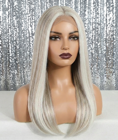 Ivy in Vanilla Bean | 22" Straight Platinum Blonde Lace Front Wig