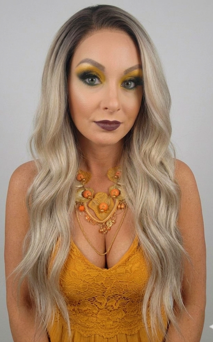 Kendra in Goldie Rocks | 22" Wavy 13x4 Lace Front Wig
