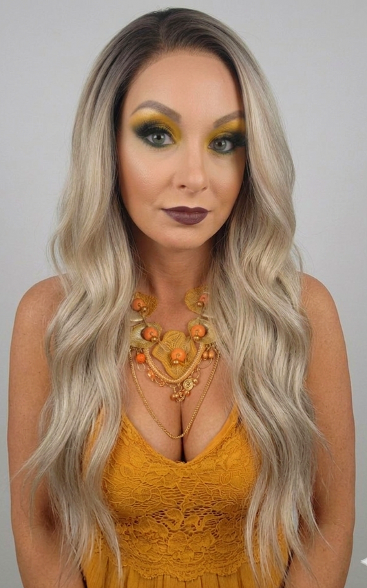 Kendra in Goldie Rocks | 22" Wavy 13x4 Lace Front Wig