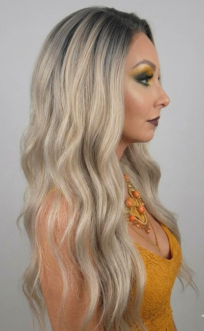 Kendra in Goldie Rocks | 22" Wavy 13x4 Lace Front Wig