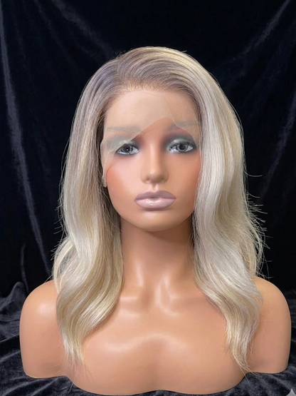 Petra in Moonstone Mist | Blonde Highlighted 13x4 Lace Front Wig