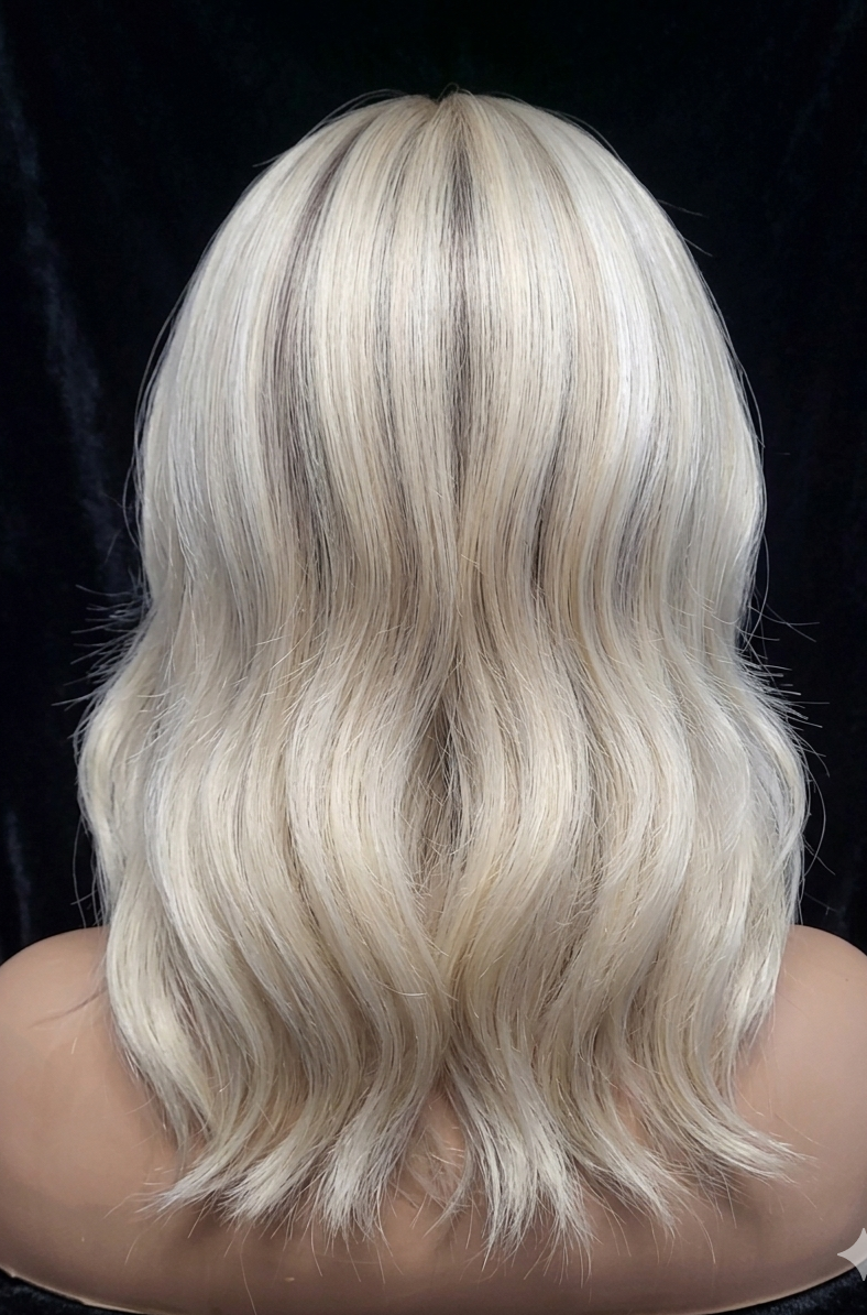 Petra in Moonstone Mist | Blonde Highlighted 13x4 Lace Front Wig