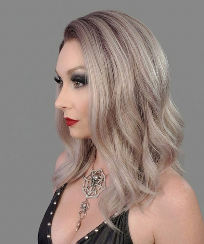 Petra in Moonstone Mist | Blonde Highlighted 13x4 Lace Front Wig