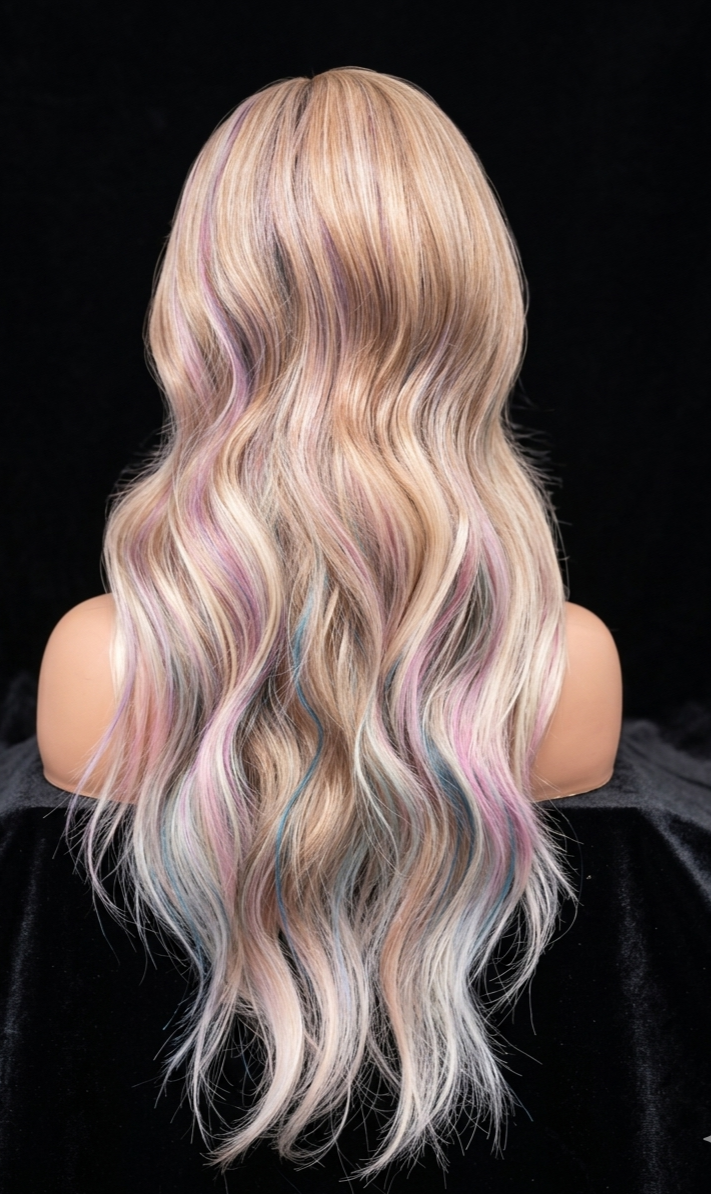 Odessa in Apricot Prism | 22" Pastel Highlight 13x4 Lace Front Wig