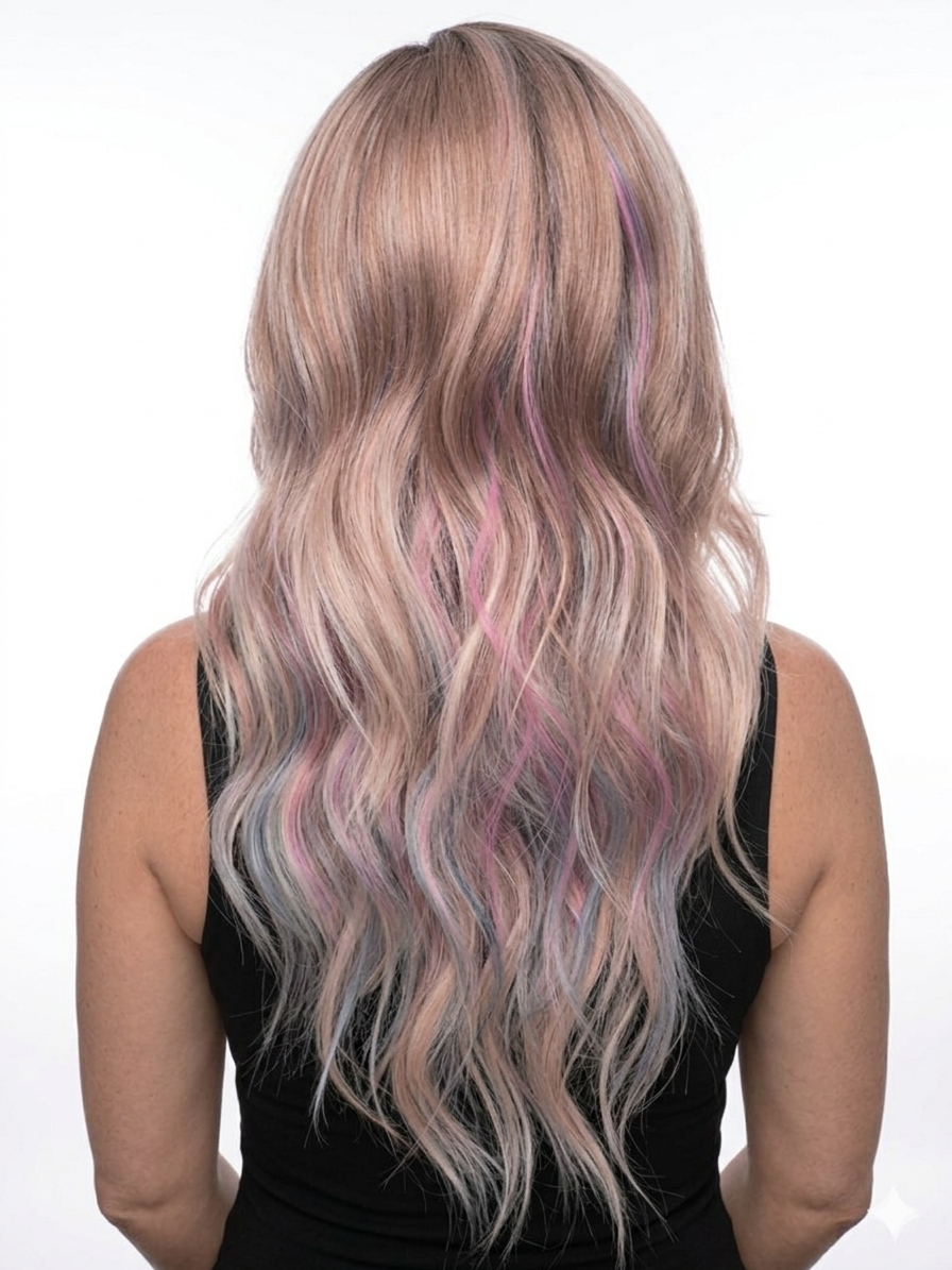 Odessa in Apricot Prism | 22" Pastel Highlight 13x4 Lace Front Wig