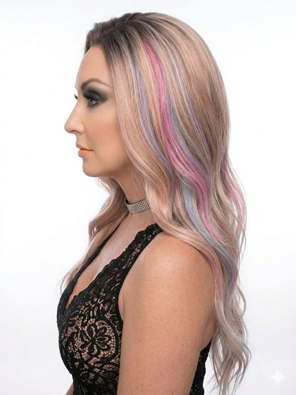Odessa in Apricot Prism | 22" Pastel Highlight 13x4 Lace Front Wig
