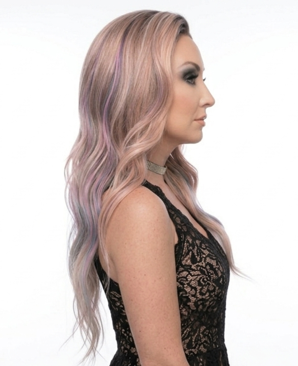 Odessa in Apricot Prism | 22" Pastel Highlight 13x4 Lace Front Wig