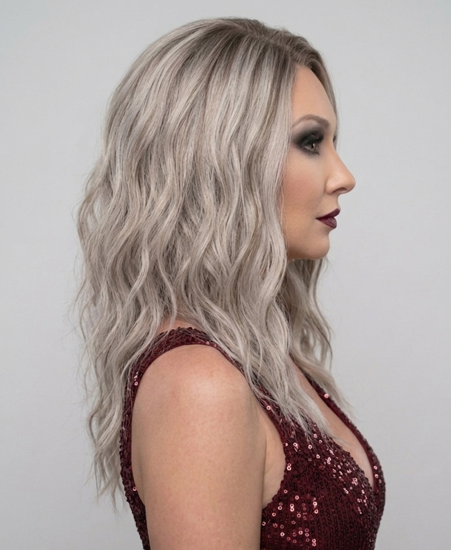 Roxxi in Smoke Show | 14" Water Wave 13x4 Lace Front Wig
