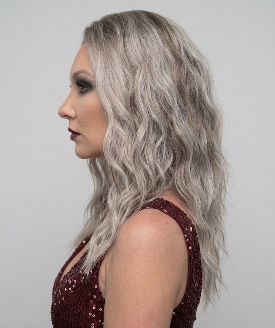 Roxxi in Smoke Show | 14" Water Wave 13x4 Lace Front Wig