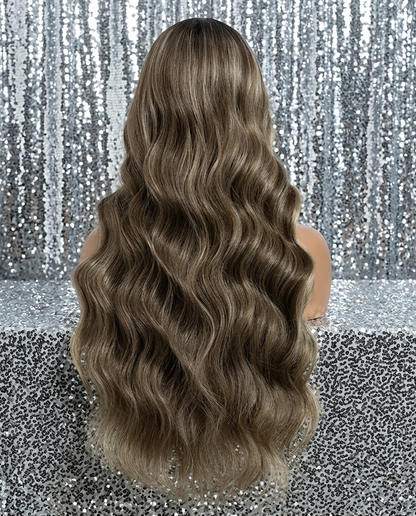 Kenzie in Cocoa Loco | 28" Wavy Brown/Blonde Luxury Lace Front Wig