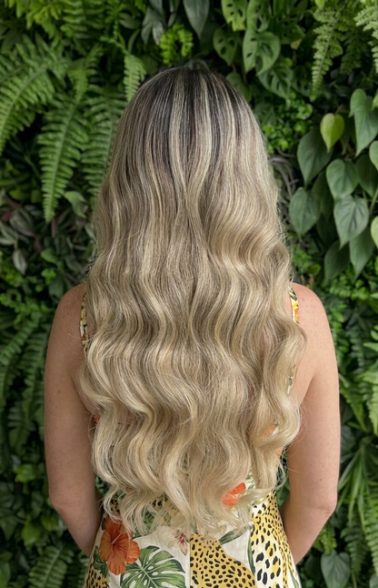 Lola in Beach Bonfire | 28" Long Wavy Blonde T-Part Lace Front Wig