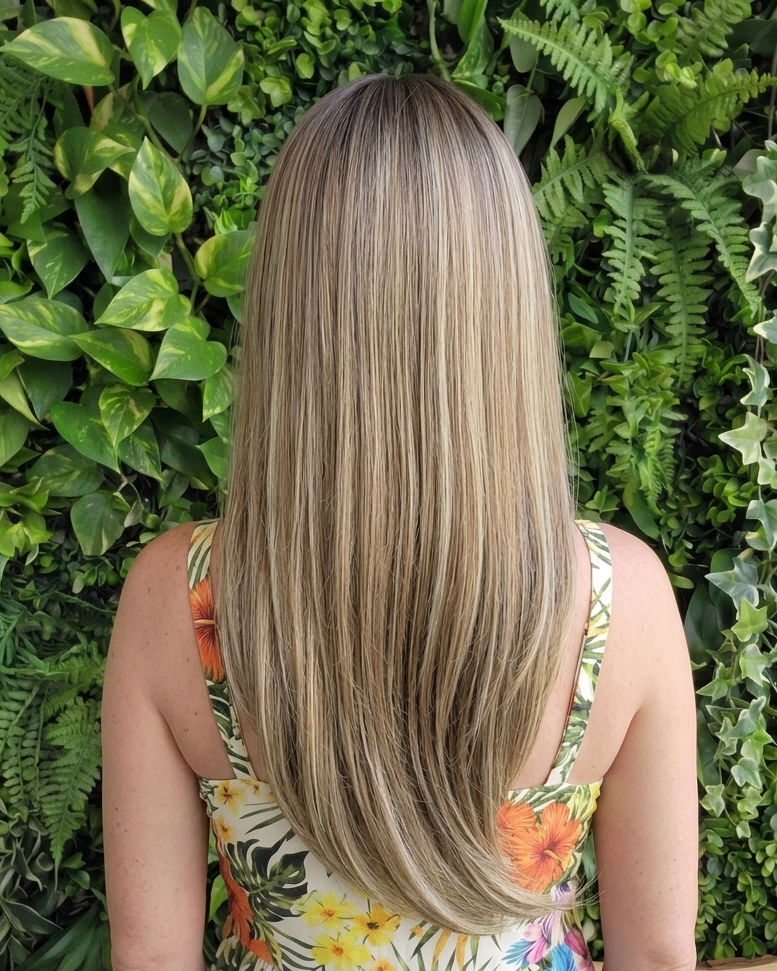 Nova in Brown Sugar | 24" Lace Front Wig Brown with Blonde Highlights