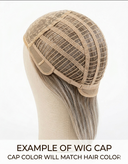 Ashley in Titanium Frost | 24" Ash Blonde Wavy Wig with Bangs