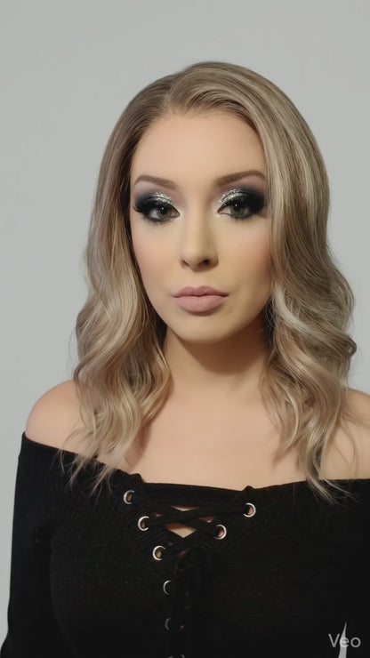 Amber in Sunset Sand | 14" Wavy 13x4 Lace Front Wig