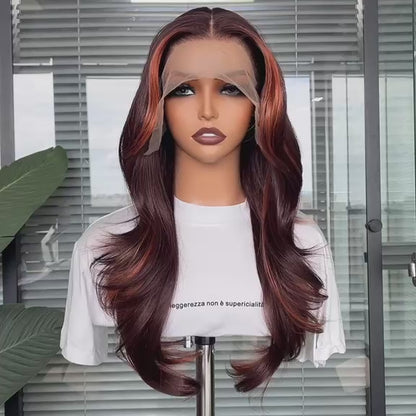Molly in Copper Ember | 24" Feathered Lace Front Wig