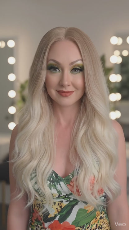 Ellie in Honey Drip | 24" Wavy Blonde Ombre 13x6 Lace Front Wig