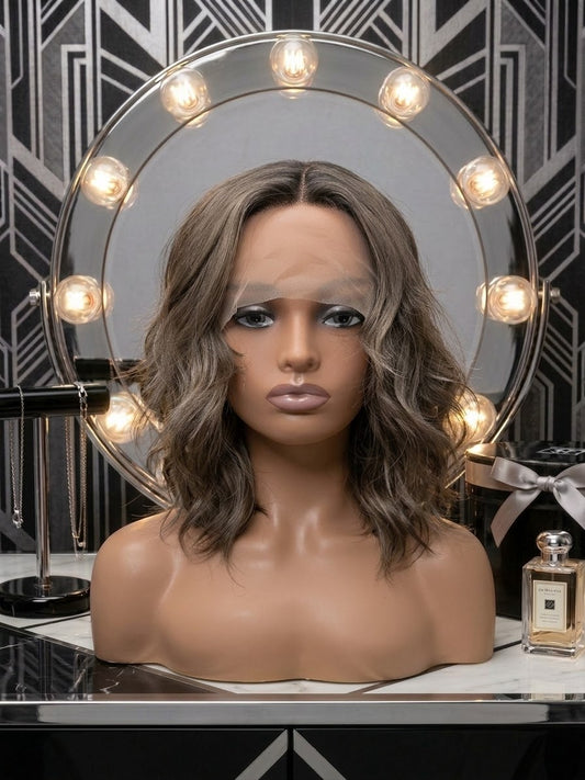 Danica in Espresso Bean | Dark Brown 16" Wavy Lace Front Wig