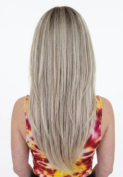 Willow in Smoky Latte | 24" Butterfly Cut Wig with Bangs