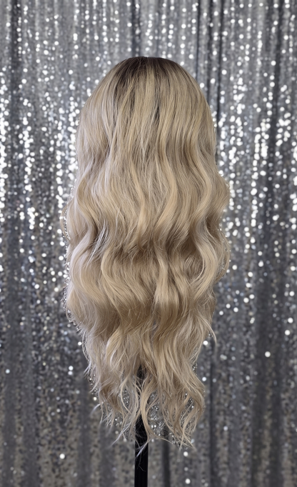 Tessa in Creme Brulee I 26" Multi Tone Blonde Wavy Lace Front Wig