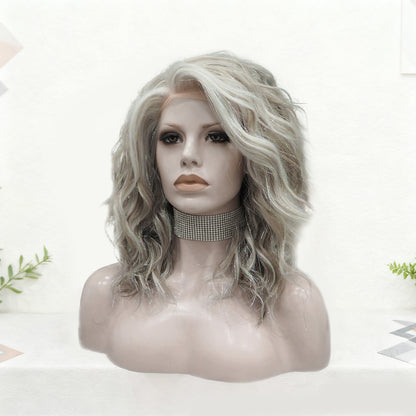 Vixen in Silver Dust Ash | 14" Wavy Ash Blonde with Tinsel