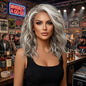 Vixen in Silver Dust Ash | 14" Wavy Ash Blonde with Tinsel
