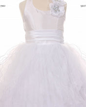 Load image into Gallery viewer, Ruffle Skirt Flowergirl Dress - White