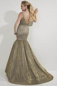 Studio 17 Glitter Sparkle Mermaid Gown 12741 Bronze Multi