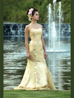 Paris Prom Mermaid Lace Dress 16754 Lime/Orange