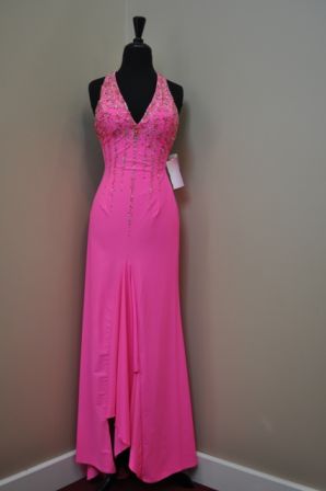 Hot pink 2024 halter dress