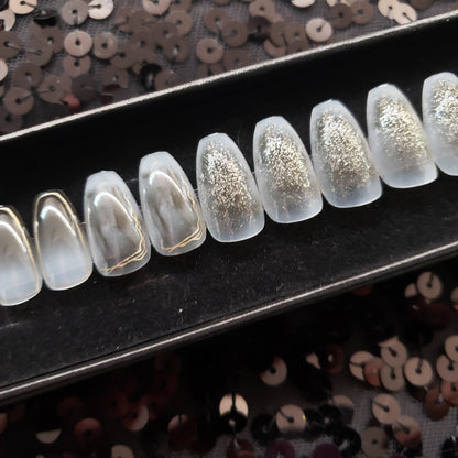 Smoky Quartz Press On Nail Set