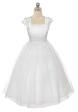 Load image into Gallery viewer, Plus Size White Tulle Flowergirl Dress