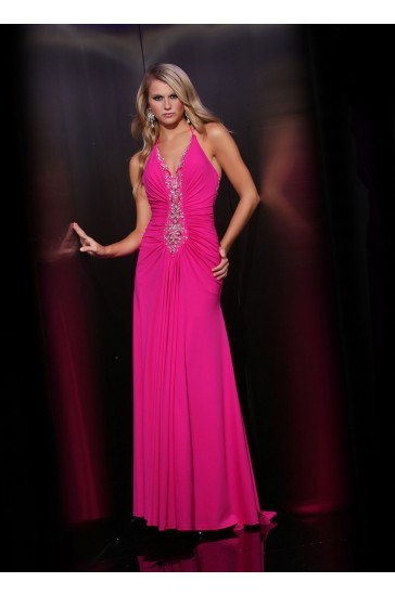 Xcite Halter Dress 30339 Peony Pink