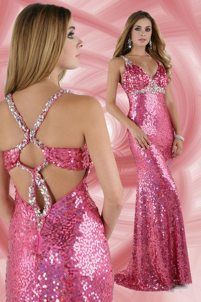 Xcite Backless Sequin Prom Dress 32263 Emerald