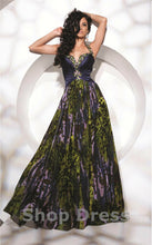 Load image into Gallery viewer, Tony Bowls Evenings Prom Dress TBE21123 Navy/Multi