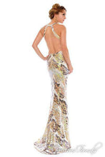 Load image into Gallery viewer, Precious Formals Sequin Low Back Grad Prom Dress L3792 Multi/Champagne