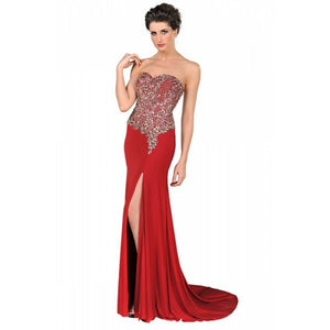 Romance Couture Strapless Rhinestone Grad Prom Dress RM186