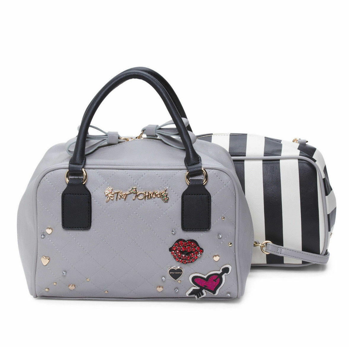 Betsey Johnson Peek A Boo Handbag Grey Unique Weddings by