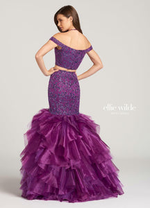 Ellie Wilde Grad Prom Dress EW118107 Purple