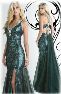 Xcite Snakeskin Sequin Prom Dress 30234 Black Multi