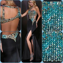 Load image into Gallery viewer, Xcite Leopard Prom Dress 32319 Black/Multi
