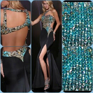 Xcite Leopard Prom Dress 32319 Black/Multi