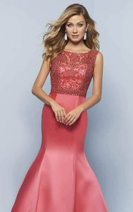 Splash Mermaid Grad Prom Dress J781 Coral