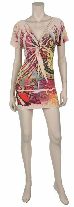 TATTOO PRINT TIE DYE TOP/DRESS - NWT