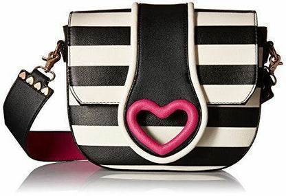 Betsey Johnson Loop Di Loo Crossbody - Stripe/Fuchsia