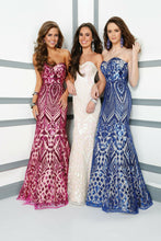 Load image into Gallery viewer, Tony Bowls Le Gala Sequin Mermaid Prom Dress 116531 White/Pink