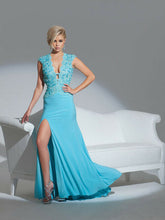 Load image into Gallery viewer, Tony Bowls Le Gala Prom Dress 115554 Light Turquoise