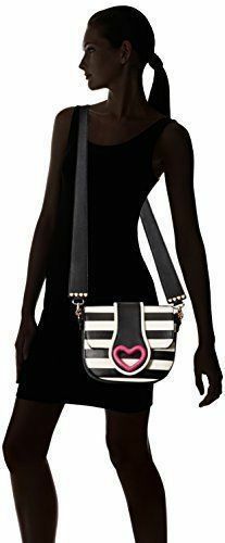 Betsey Johnson Loop Di Loo Crossbody - Stripe/Fuchsia