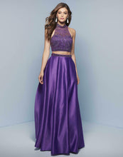 Load image into Gallery viewer, Splash Two Piece A-Line Prom Dress J761 Majestic Purple