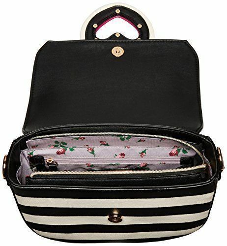 Betsey Johnson Loop Di Loo Crossbody - Stripe/Fuchsia