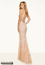 Load image into Gallery viewer, Morilee Lace Low Back Prom Dress 98005 Coral